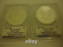 2017-(P) American Silver Eagle MS70 MERCANTI Mint Engraver Series PCGS