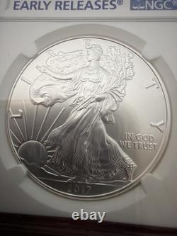 2017 Silver Eagle Ngc Ms 69 Early Releases Pristine No Spots