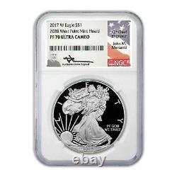 2017 Silver Eagle Proof 2020 Mint Hoard NGC PF70 Mercanti Label