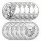 2017 Us Mint $1 American Silver Eagle 1 Oz Silver Coin Lot Of 10