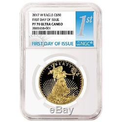 2017 US Mint Gold American Eagle NGC PF-70 First Day Of Issue Set