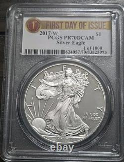 2017-W $1 Silver Eagle West Point First Day Of Issue PCGS Pr70 DCAM