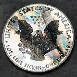 2017 W Silver Eagle 2020 West Point Hoard PF70 Gorgeous Toning BU NGC Slab Broke