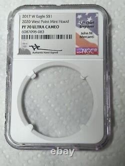2017 W Silver Eagle 2020 West Point Hoard PF70 Gorgeous Toning BU NGC Slab Broke