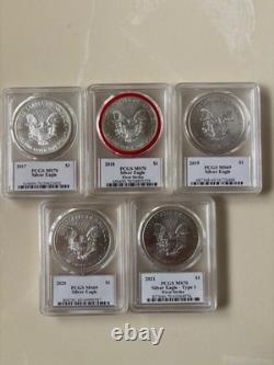 2017 to 2021 History In Your Hands Donald Trump PCGS 1 0Z Silver Eagle Lot