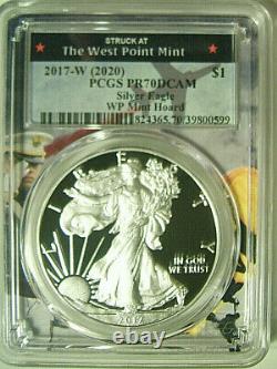 2017-w $1 Silver Eagle 2020 West Point Mint Hoard Pcgs Pr70 Dcam Wp Holder