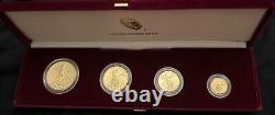 2018W American Eagle Gold Proof Four-Coin Certified Set withU. S. Mint Box & C. O. A