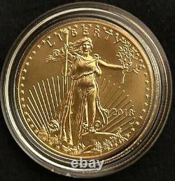 2018W American Eagle One Ounce Gold Coin U. S. Mint Certified withBox & C. O. A