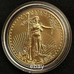 2018W American Eagle One Ounce Gold Coin U. S. Mint Certified withBox & C. O. A