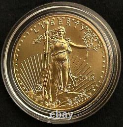 2018W American Eagle One Ounce Gold Coin U. S. Mint Certified withBox & C. O. A