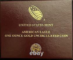 2018W American Eagle One Ounce Gold Coin U. S. Mint Certified withBox & C. O. A