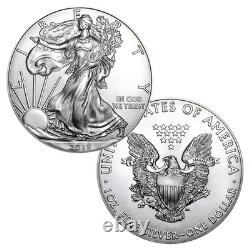 2018 $1 American Silver Eagle With AirTite Holder Brilliant Uncirculated