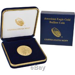 2018 American Gold Eagle (1/2 oz) $25 BU coin in U. S. Mint Gift Box