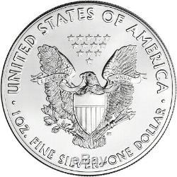 2018 American Silver Eagle (1 oz) $1 5 Rolls 100 BU Coins in 5 Mint Tubes
