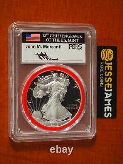 2018 S Proof Silver Eagle Pcgs Pr70 John Mercanti Engraver Series Fdi Philly Ana