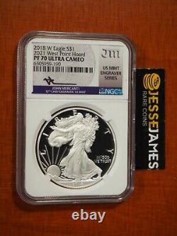 2018 W Proof Silver Eagle Ngc Pf70 Mercanti 2021 West Point Mint Hoard Engraver