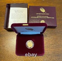 2019 1/10 oz Gold American Eagle Proof with Mint Box and Mint COA