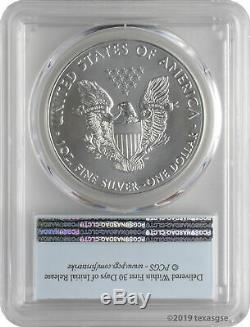 2019 $1 American Silver Eagle PCGS MS70 First Strike Blue Flag Label Lot of 5