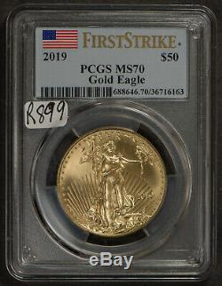 2019 $50 Gold 1 oz AMERICAN EAGLE PCGS MS 70 FIRST STRIKE COIN Lot#R899