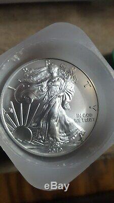 2019 American Silver Eagles-Brilliant Uncirculated Full Roll of 20-Mint