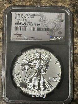 2019 Pride Of Two Nations Silver Eagle Rcm Set Ngc Pf70 Pf70 Mercanti Taylor Fdi