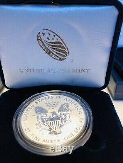 2019-S American Eagle One Ounce Silver Enhanced Reverse Proof Coins (Lot of 4)