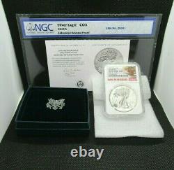 2019 S Reverse Proof Silver Eagle NGC Graded PF 69 With COA & Mint Box