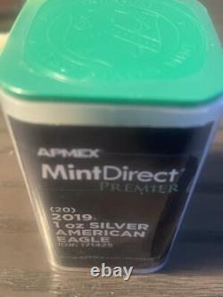 2019 Silver Eagle 20 Coin Tube Mint Direct PREMIRE Please See Item Description