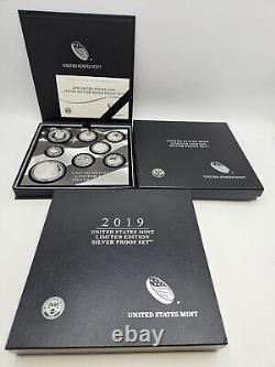 2019 U. S. Mint LIMITED EDITION SILVER PROOF Set with Silver Eagle OGP & COA