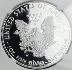 2019-W Proof Silver Eagle NGC PF70 Ultra Cameo Edmund Moy Signed Blue Label