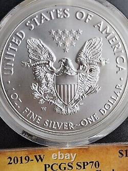 2019 W Proof Silver Eagle PCGS PR70 DCAM Cleveland FDI PHILADELPHIA Cleveland