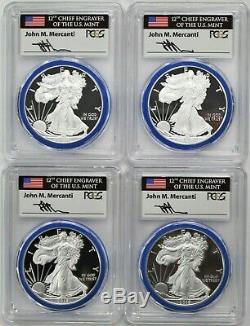 2019 W Silver Eagle Congratulations Set PCGS PR70 FDOI Mercanti Mint Locations