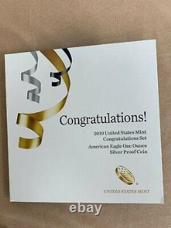 2019-W US Mint Congratulations Set American Eagle Silver Proof Coin, Low Mintage