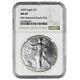 2020 $1 American Silver Eagle Ngc Ms69 Mint Error Obverse Retained Struck Thru