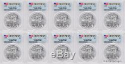 2020 $1 American Silver Eagle PCGS MS70 FS Lot of 10 IN STOCK-READY TO SHIP