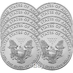 2020 1 oz American Silver Eagle Coin Brilliant Uncirculated Lot of 10