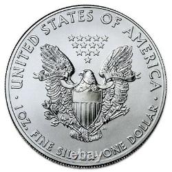 2020 1 oz American Silver Eagle Lot Roll of 20 1 oz Silver Coins in BU Tube Mint