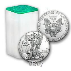 2020 1 oz Silver American Eagle (Lot, Mint Tube, Roll of 20) $1 Coins