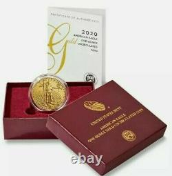 2020 American Gold Eagle Uncirculated Coin! W Mint, Only 7k minted. Coin at NGC