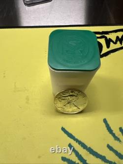 2020 American Silver Eagle 1 oz $1 1 Roll Twenty 20 BU Coins in Mint Tube