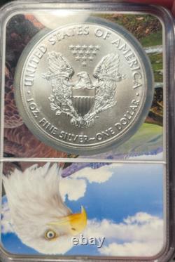 2020 American Silver Eagle Mint Error MS69 Obverse Struck Thru (Eagle Core)