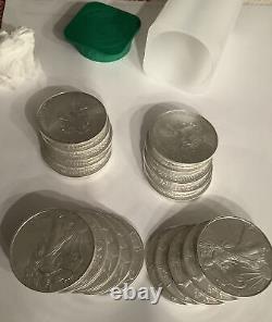 2020 American Silver Eagle Roll Of 20 COINS BULLION. 999 Fine Silver