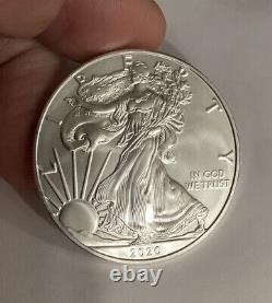 2020 American Silver Eagle Roll Of 20 COINS BULLION. 999 Fine Silver