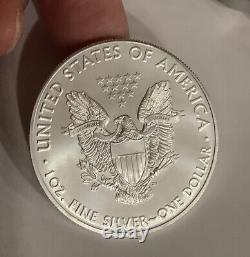 2020 American Silver Eagle Roll Of 20 COINS BULLION. 999 Fine Silver