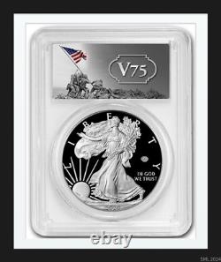 2020 American Silver Proof Eagle PCGS PR 70 V75 Privy WWII Anniversary July 4th