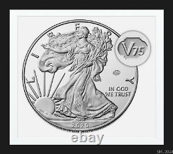 2020 American Silver Proof Eagle PCGS PR 70 V75 Privy WWII Anniversary July 4th