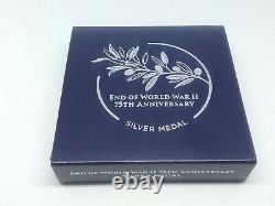 2020 End of World War 2, II 75th Anniversary 1oz Silver Medal Eagle