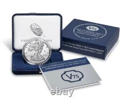 2020 End of World War II 75th Anniversary American Eagle V75.999 Silver 20XF