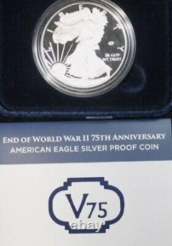 2020 Proof Silver Eagle WithV75 Privy -OGP & COA