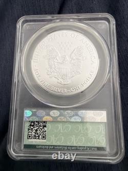 2020 SILVER EAGLE CACG MS70 PERFECT GEM MINT Ron Drzewucki Hand-Signed